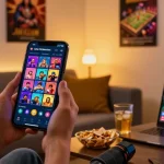 Exciting gaming experience with jaiclub app on smartphone, showcasing popular games and vibrant graphics.