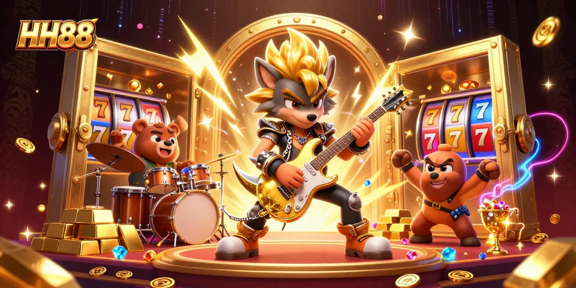 Experience thrilling gameplay at HH88 with vibrant characters and dynamic casino elements