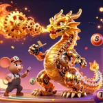 Dhani win brings excitement with colorful lottery elements and a dynamic dragon illustration