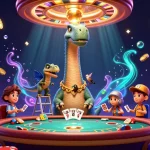 Experience thrilling gaming action with superjp in a vibrant casino scene.