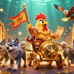 Engage with 7M CN's captivating illustration, exploring a vibrant 3D casino scene filled with treasures.