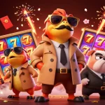 Play the exciting dewa zeus slot game with raptors attempting a clever entrance to a VIP casino lounge.