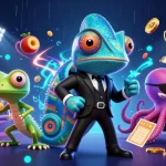 Experience thrilling wins at win44 with this vibrant 3D casino illustration showcasing exciting slot games and rich characters.