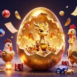 Bet on gbet with vibrant lottery elements and a golden dragon in a thrilling casino scene.