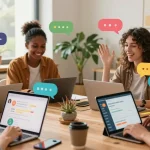 Engaged users on شات تعب deliver vibrant conversations in a lively digital environment.