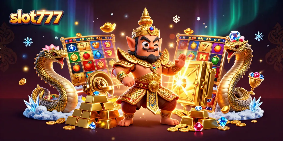 Experience big wins at slot777 with this vibrant 3D illustration of winning slot gameplay.