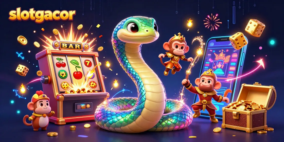 Experience thrilling wins with slotgacor in this vibrant casino scene featuring dynamic characters and jackpot elements.