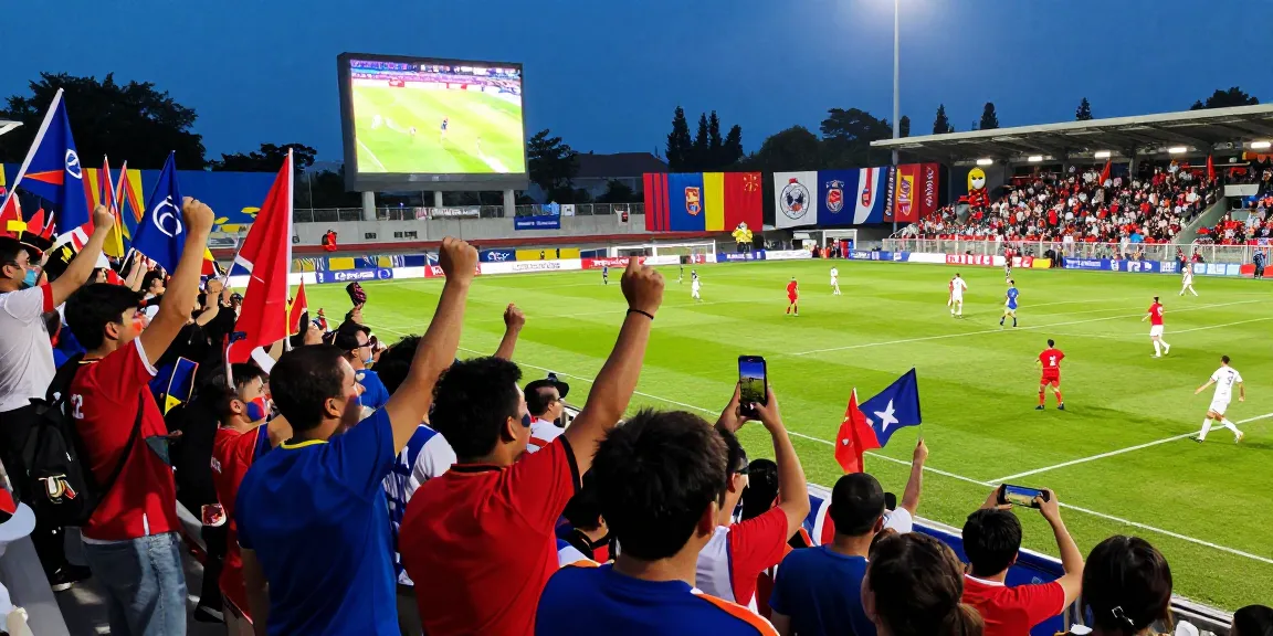 Experience the excitement of live football matches at زيارة موقع كورة with fans cheering and enjoying the game.