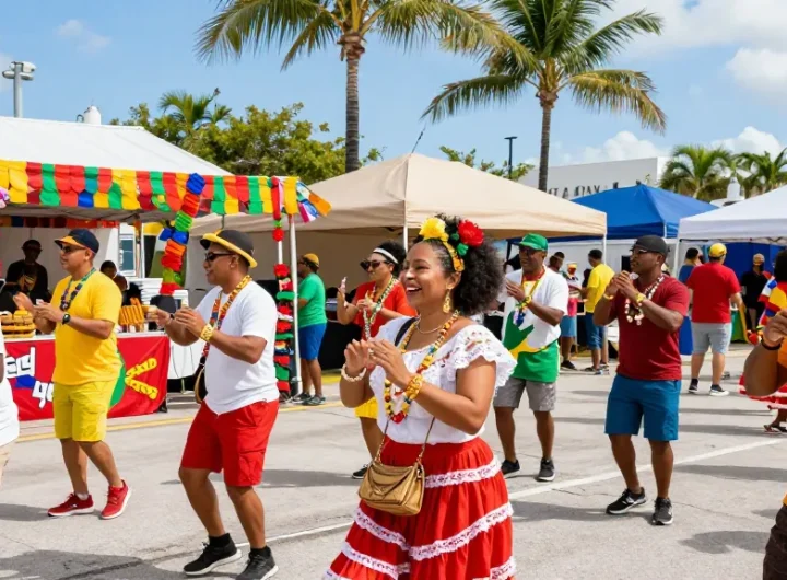 Festival budaya yang meriah di https://miami4d.com/ dengan berbagai orang menikmati musik dan tari tradisional.