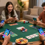 Exciting 3 Patti Blue gaming app download experience with players engaged in card games.